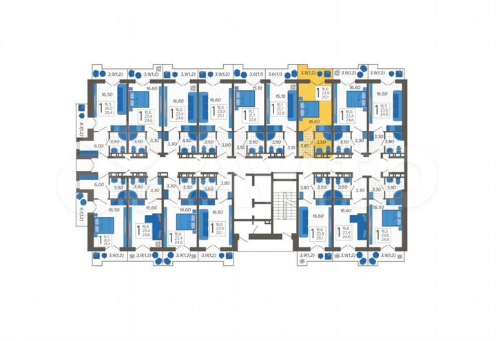 Апартаменты-студия, 25,1 м², 10/12 эт.