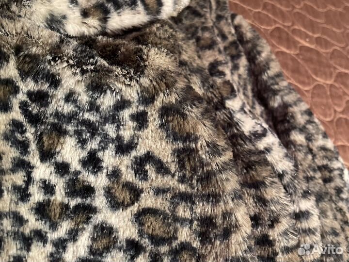 Болеро для девочки меховая накидка леопард, р.164