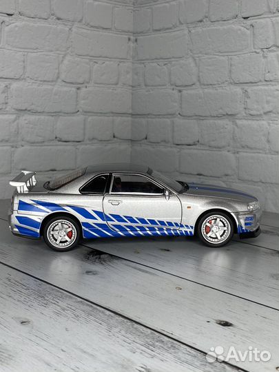 Модель автомобиля nissan skyline GTR 1/24