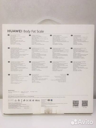 Весы напольные Huawei Body Fat Scale AH100