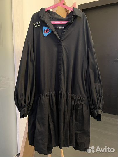 Платье женское черное свободное