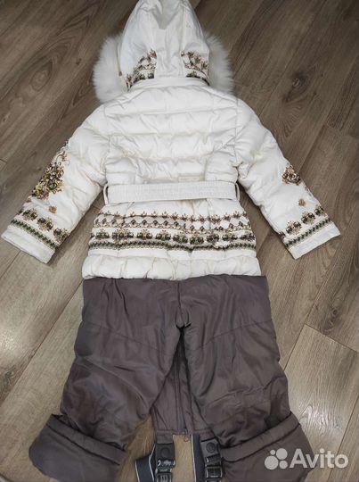 Комбинезон зимний для девочек(шапка в подарок)