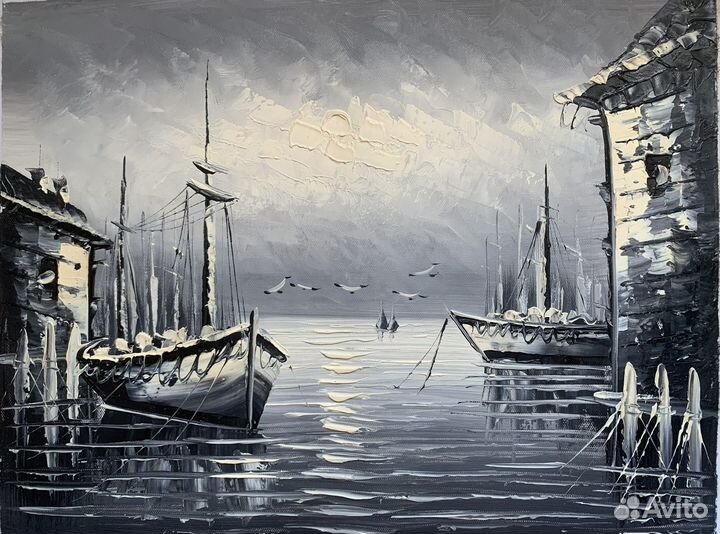 Картина маслом на холсте Лодочки