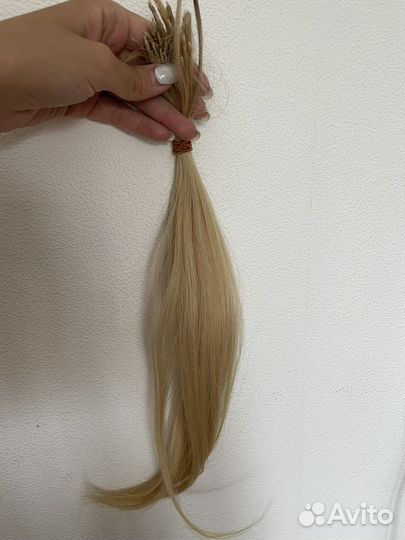 Волосы для наращивания блонд 45 см