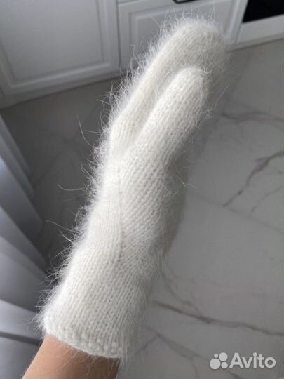 Варежки из пуха норки