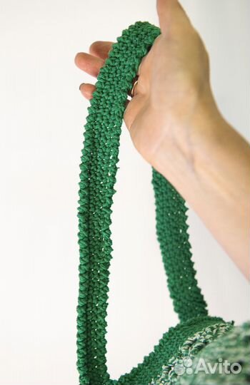 Вязаная сумка-авоська ручной работы