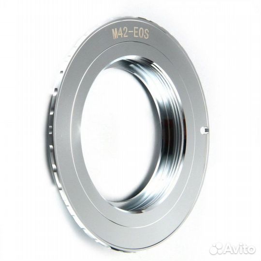 Переходник М42 - Canon EOS серебряный с чипом