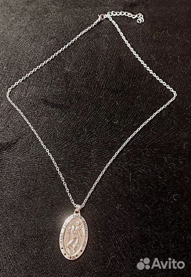 Кулон с цепочкой святой Христофор