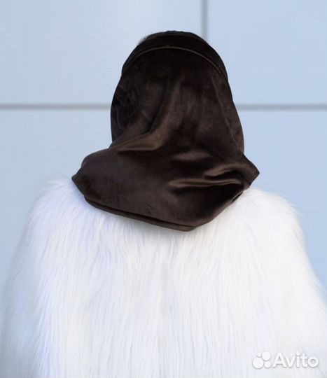 Шарф снуд женский зимний капучино