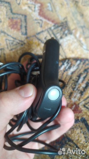 Автомобильная зарядка Mini USB+вход USB 3.5 метра