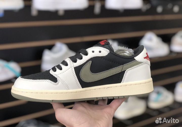 Nike Air Jordan 1 x Travis Scott Olive Люкс