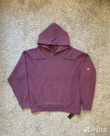 Cav empt худи оверсайз бордовое