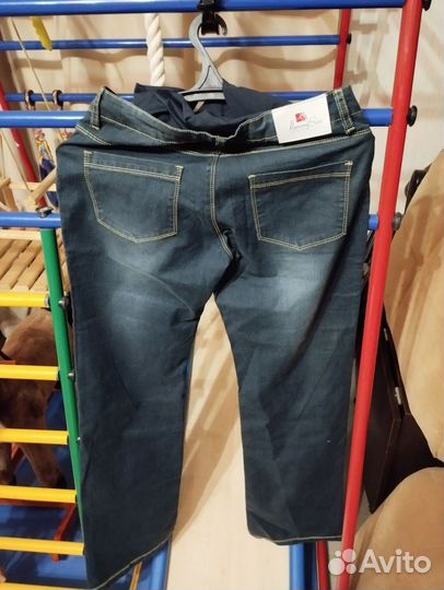 Джинсы для беременных 46 прямые