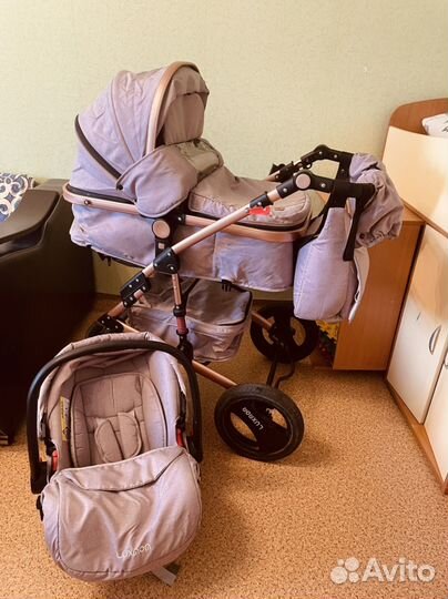 Коляска luxmom 3 в 1 бу