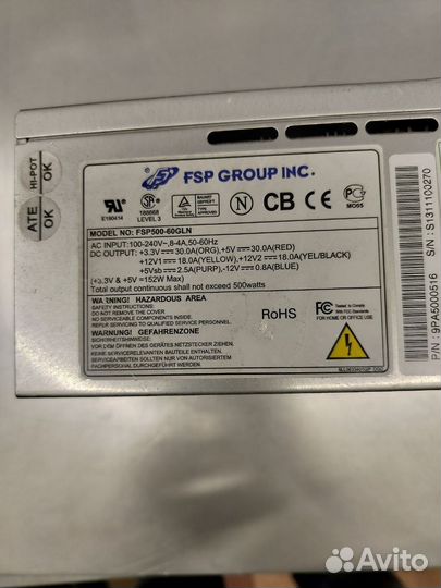 Блок питания FSP 500-60GLN