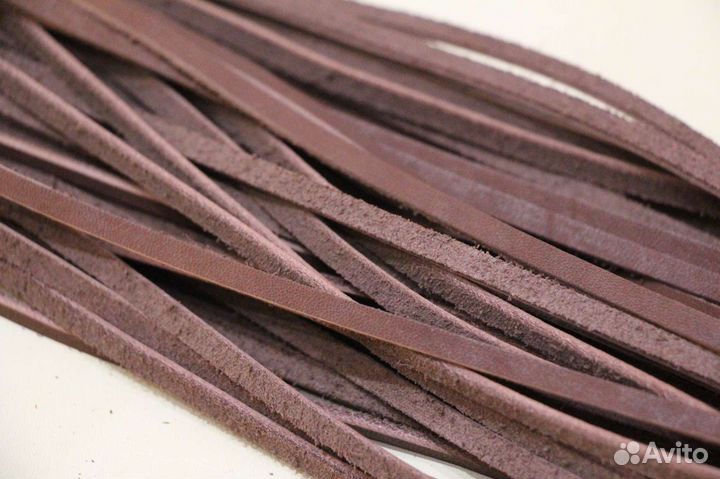 Шнур кожаный плоский. 3-4 мм