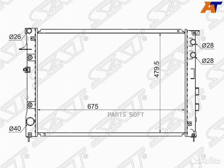 Радиатор Subaru B9 Tribeca 04-14 / Tribeca 07-14,SAT