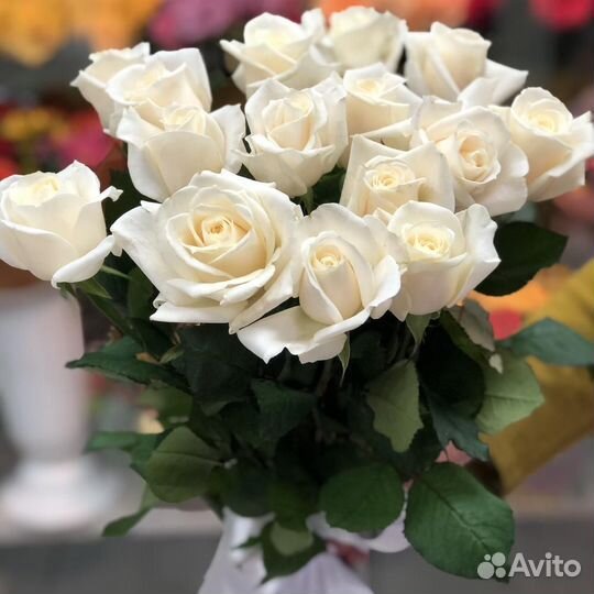 Букет из 15 белых роз Цветы Иркутск