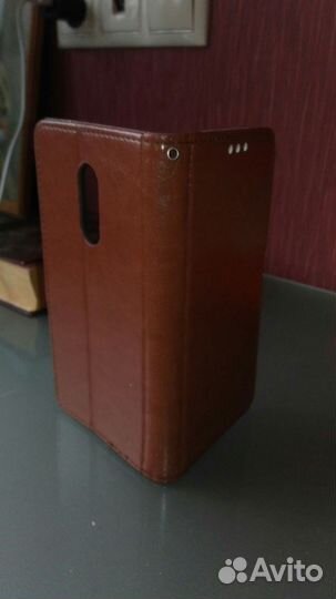 Чехол книжка для Xiaomi Redmi Note 4X, Коричневый
