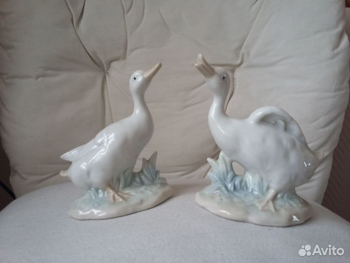 Фарфоровые статуэтки утки Япония винтаж