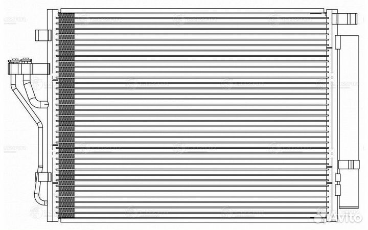 Радиатор кондиционера Киа Спортаж 10- Дизель