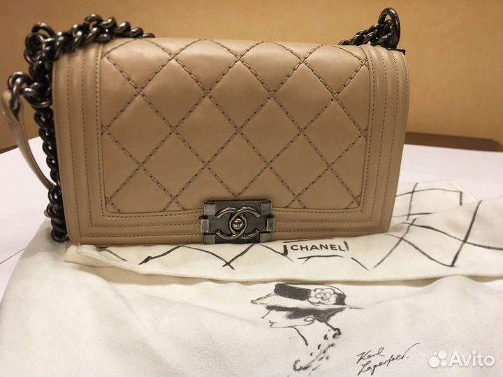 Сумка Chanel Оригинал Бежевая