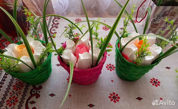 Букет из мыльных роз