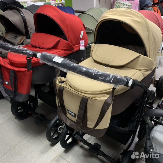 Коляска 3 в 1 Riko Basic Bella, цвет бежевый