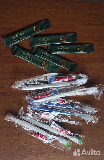 Одноразовые зубные наборы, шампунь