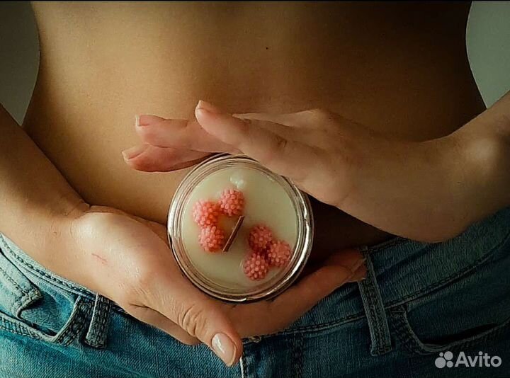 Массажная арома свеча. Подарок/презент