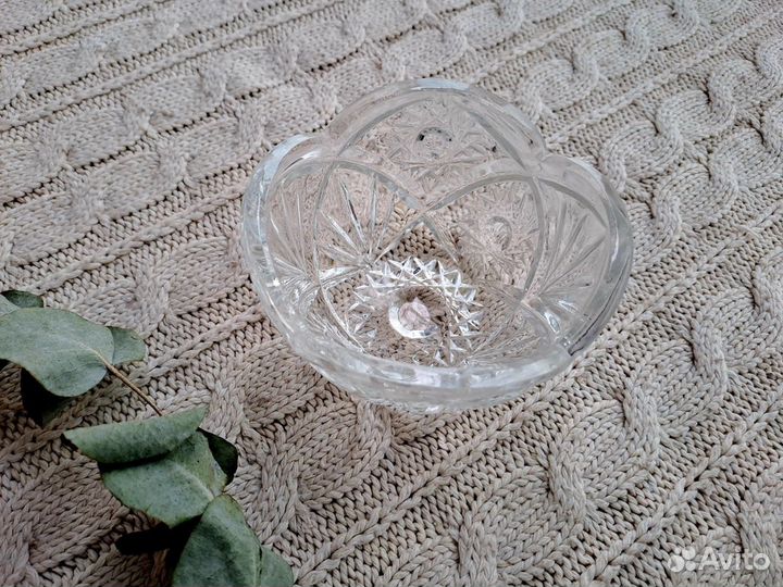 Хрустальная конфетница салатник СССР