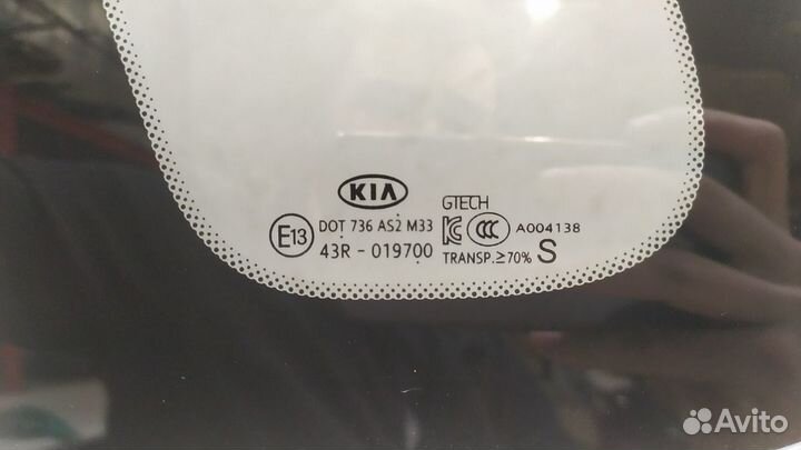Стекло кузова заднее левое Kia Optima 4 JF 2016