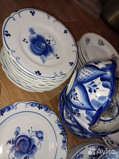 Посуда Гжель, СССР и другая