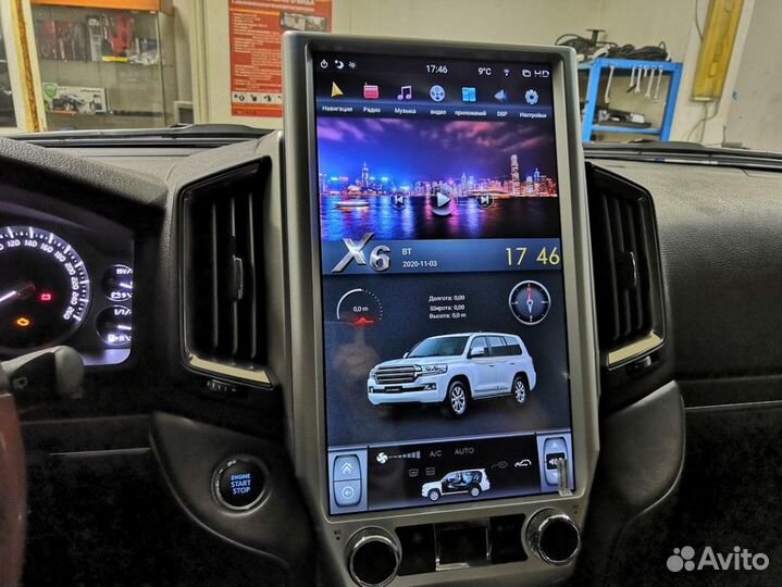 Автомагнитола Tesla для LC-200 2015-2021г с поддер