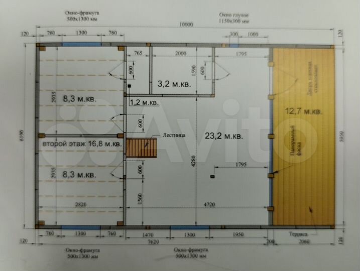 Коттедж 62 м² на участке 6 сот.