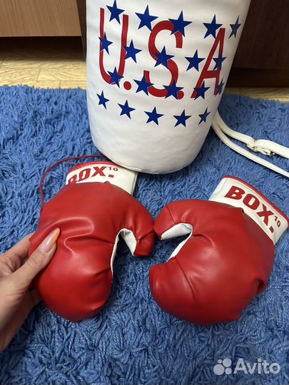 Груша боксерская с перчатками детская