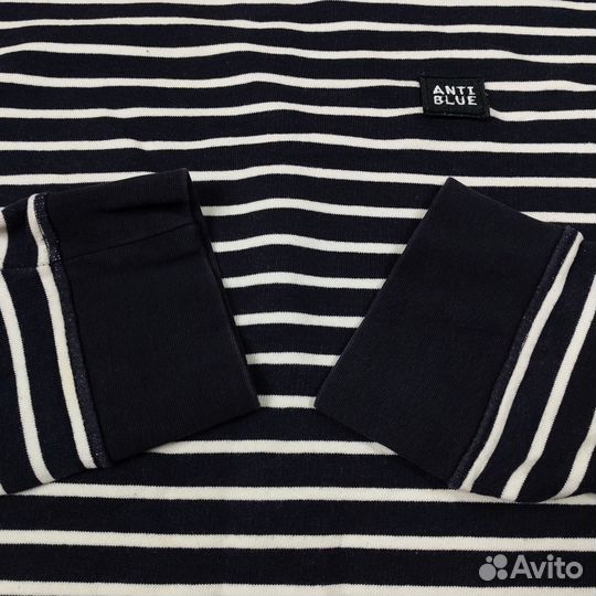 Хлопковый свитшот в полоску Anti Blue L