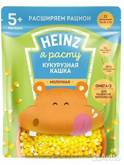 Heinz каша кукурузная молочная
