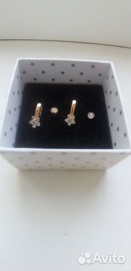 Золотые серьги детские 585 probe