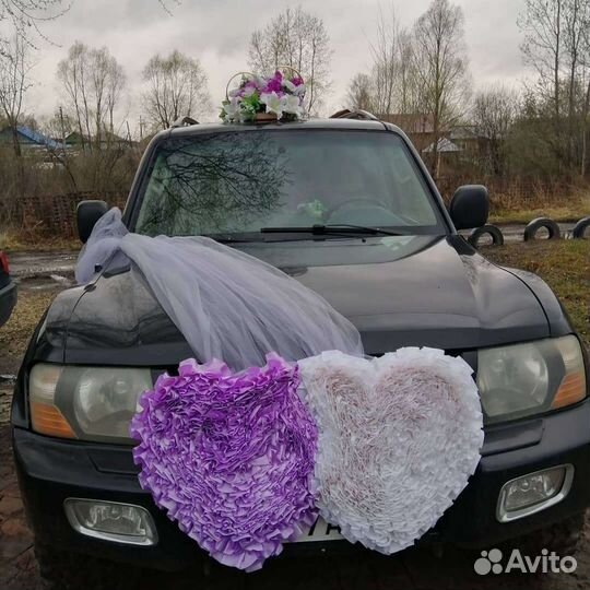 Украшения на машину (на 3 авто) фиолетовые