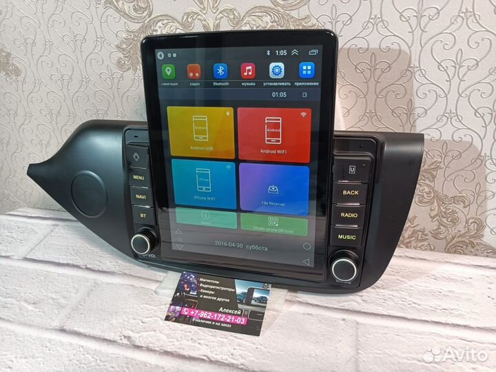 Магнитола Kia Ceed 2 на андроиде новая Tesla