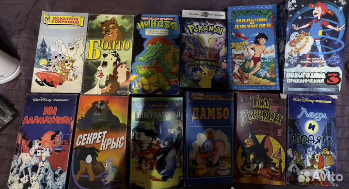Кассеты vhs + мультфильмы