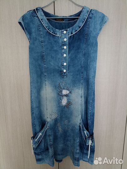 Платье мини джинсовое