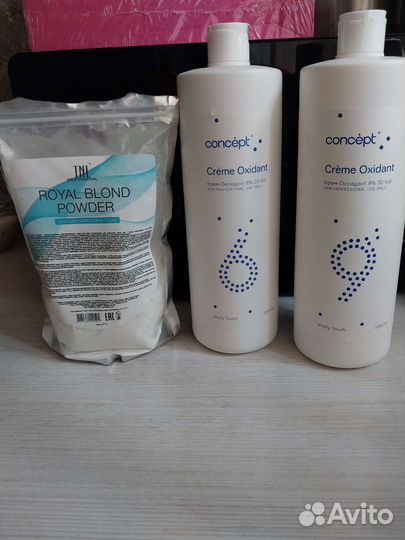 Обесцвечивающая пудра,крем-оксидант 6 и 9