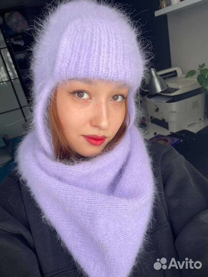 Ангоровый комплект Уфа ушанка косынка