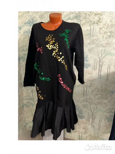 Дизайнерское платье-туника 46-48-50 оверсайз