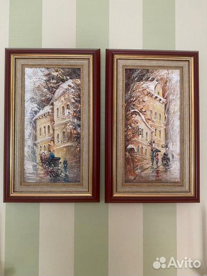 Картины разные х/м, пастель