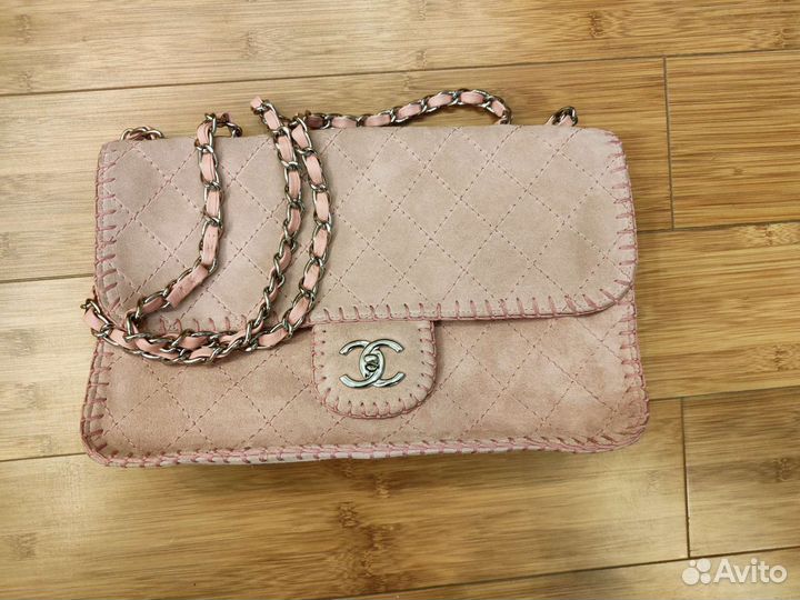 Сумка Chanel розовая замша