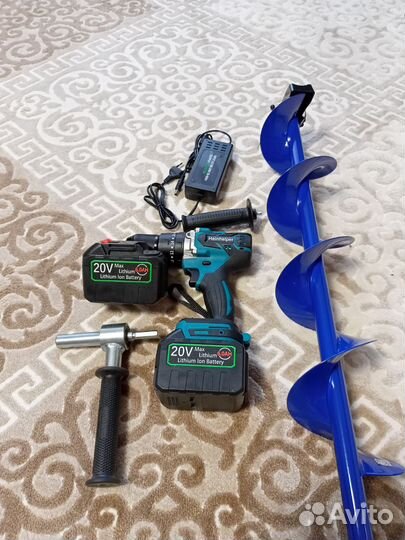 Шуруповерт Ледобур Heinhelper 2 акб 6А+Тонар 150мм