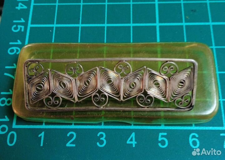 Брошь серебро 835 пробы